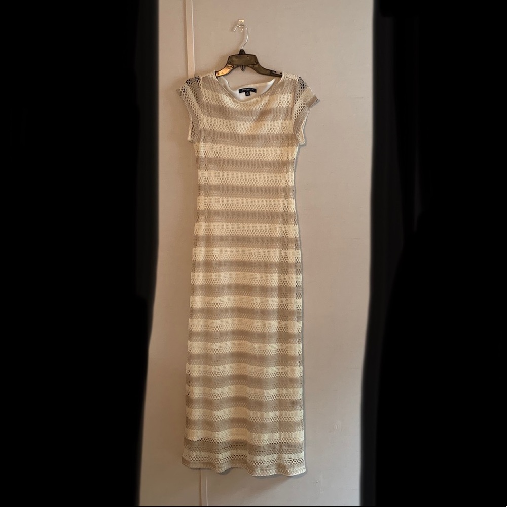 Size 8 Full Lenth Sharagano Tan Dress